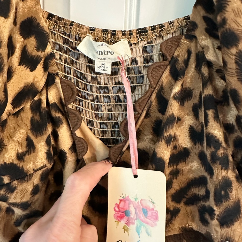 Centro Leopard Print Dress